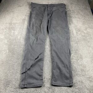 Levis 508 Regular Fit Straight Leg‎ Jeans Mens 36x30 Gray Mid Rise